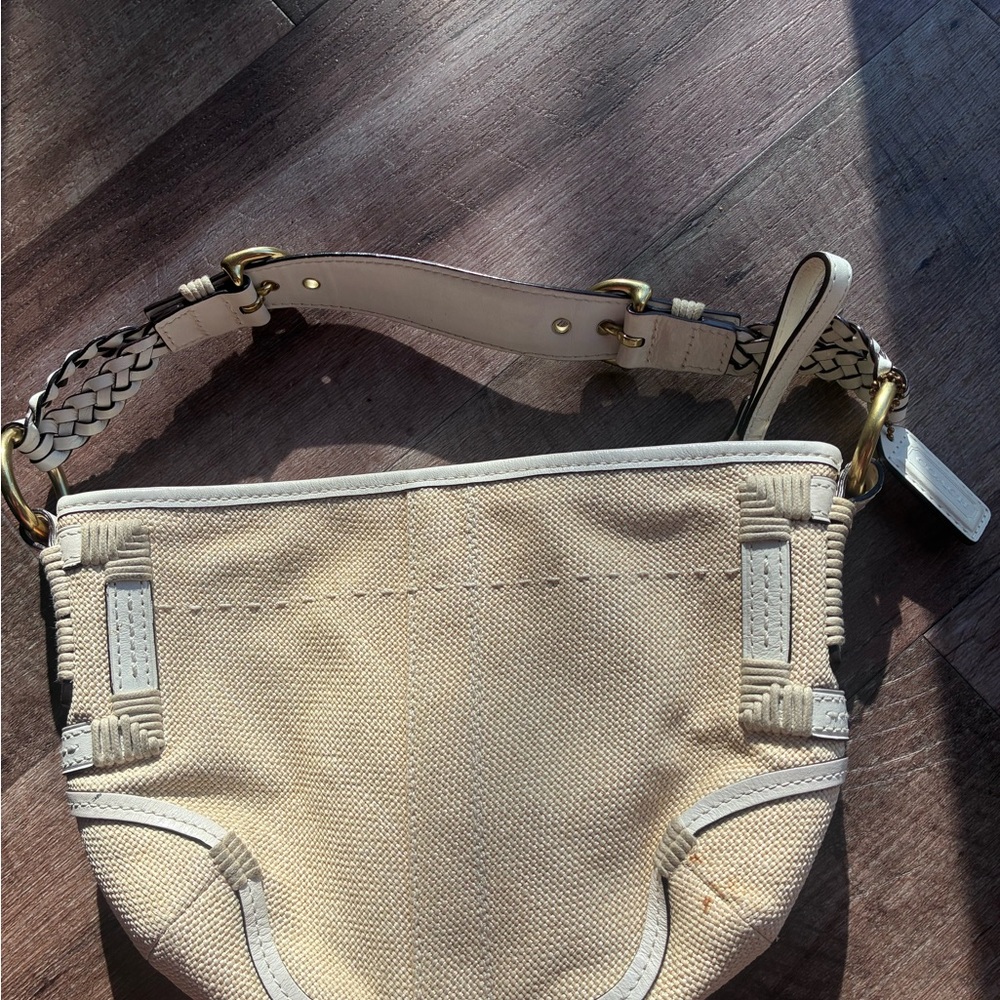 Vintage Coach Soho Canvas & Leather Hobo – Braided Strap Y2K Bag